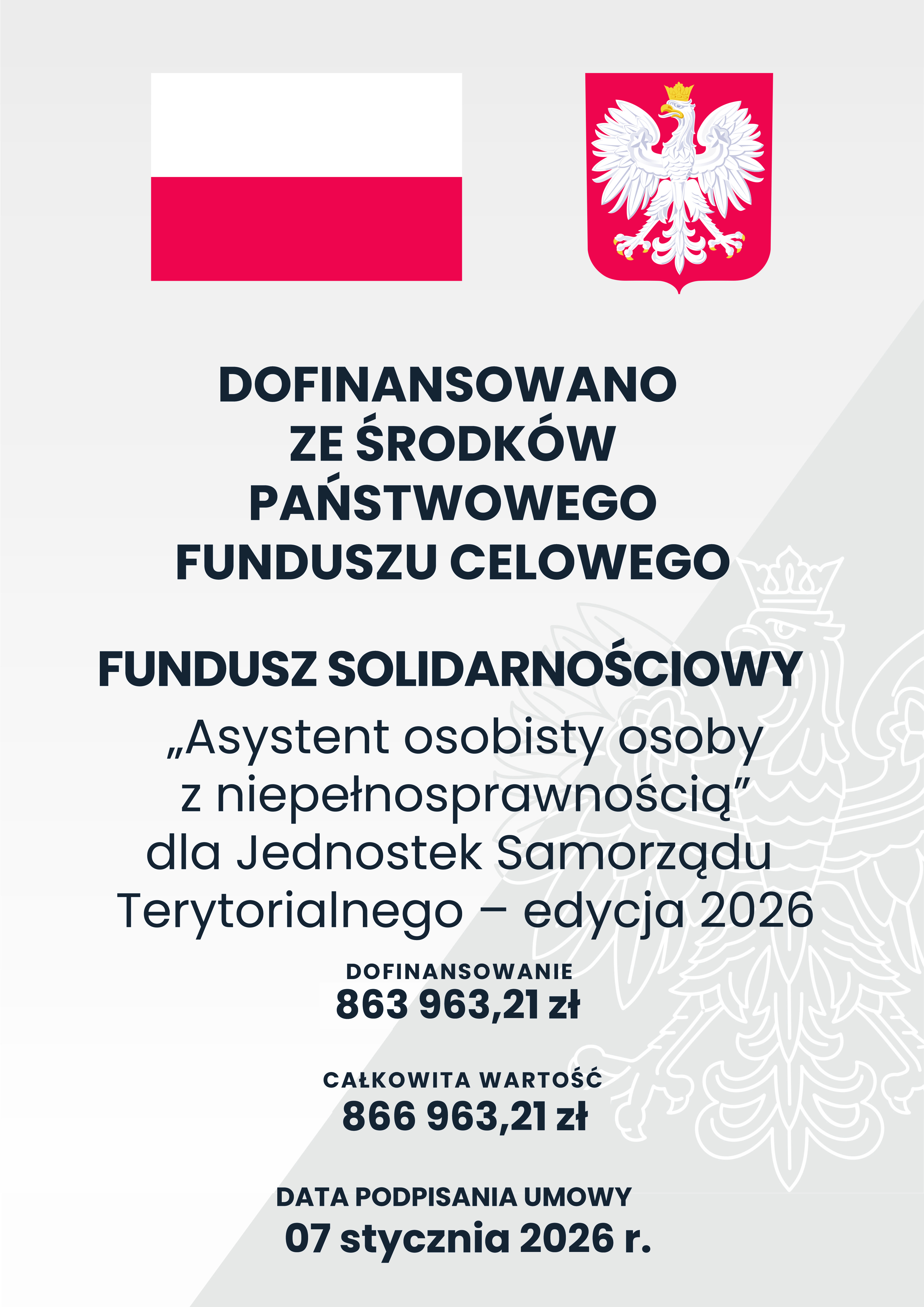 Plakat informacyjny projektu