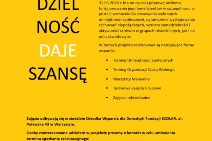 Samodzielność daje szansę