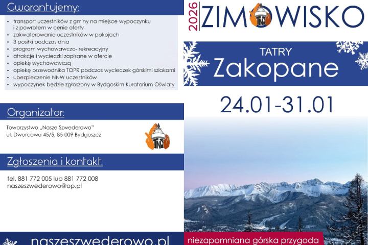 Zimowiska Towarzystwa „Nasze Szwederowo” 2026